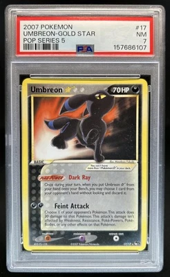2007 Pokemon POP Series 5 Umbreon Gold Star #17/17 PSA 7