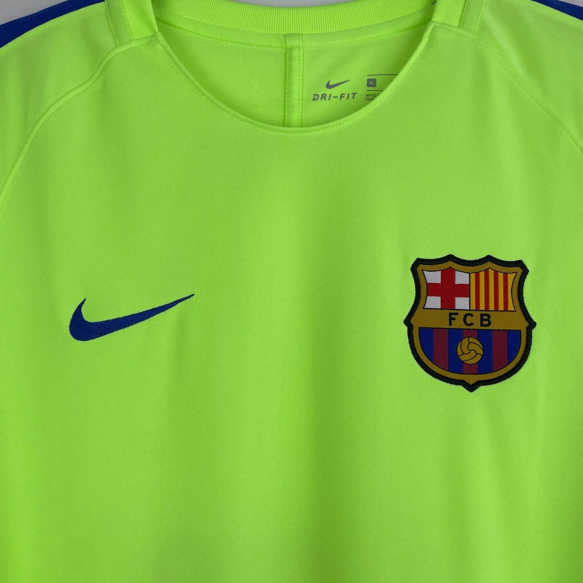 Barcelona 2016-2017 Nike Training Football Shirt Neon Soccer