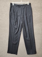 Lauren Ralph Lauren Dress Pants Mens 34x32 Charcoal Gray Pleated Cuffed NEW