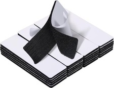 20 Sets Heavy Duty Hook Loop Adhesive Strips 1x4 Black Sticky Back Fastener