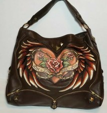 LIMITED EDITION ISABELLA FIORE LIVE TO LOVE BROWN JENI HOBO HANDBAG 2007 MPR 695