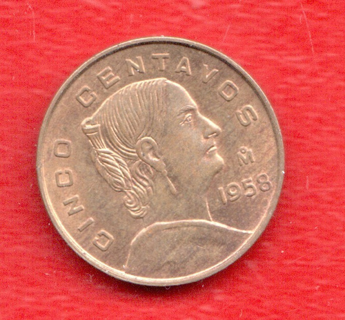 MEXICO 5 CENTS 1958