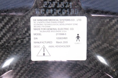 GE CT MRI Table Accessories Extender 2115993-2 Coronal 2115990-3