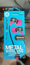 Pink JLab Audio Metal Bluetooth Rugged Wireless Earbuds Universal Mic W/ Volume