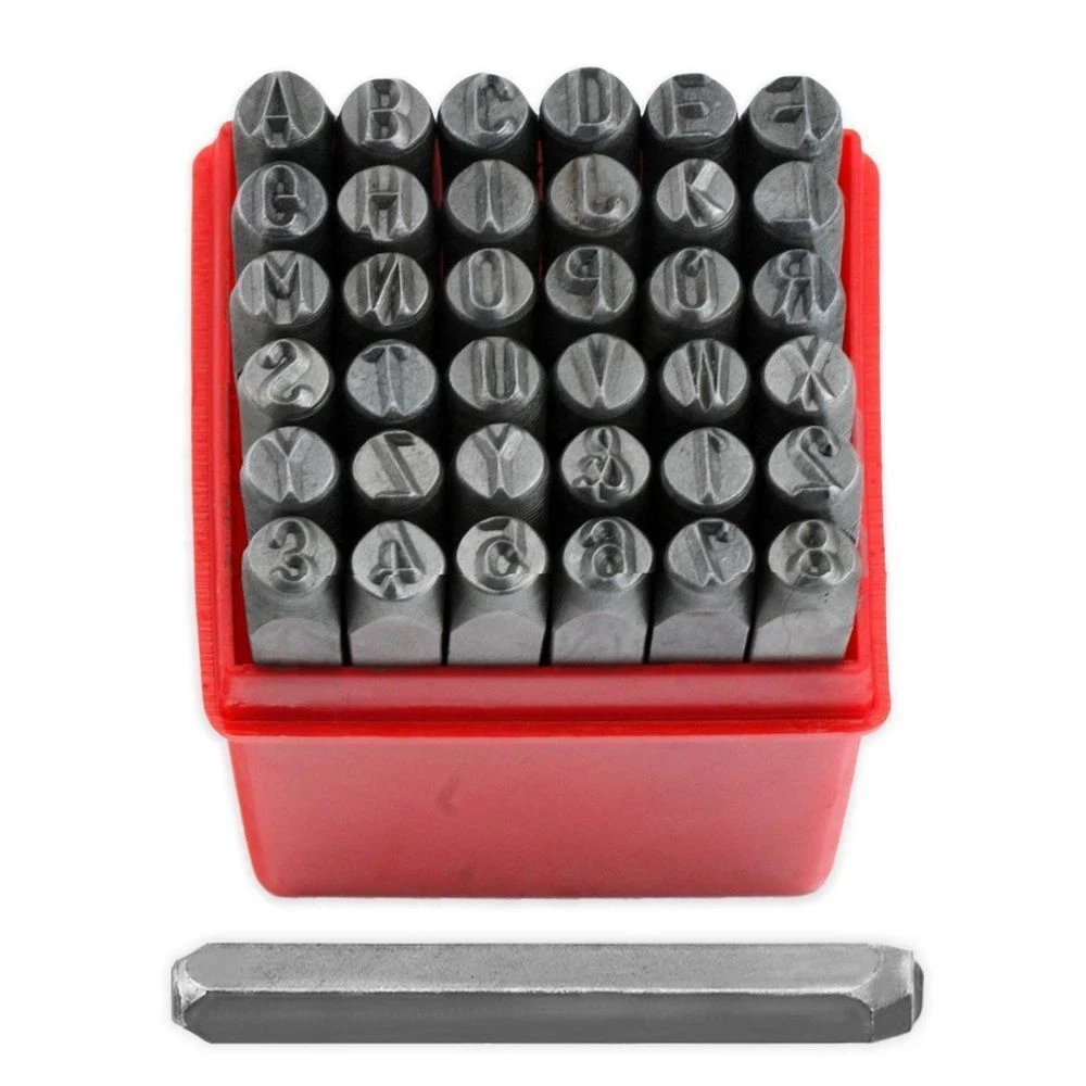 How do you use the 36pc number & letter punch set? 