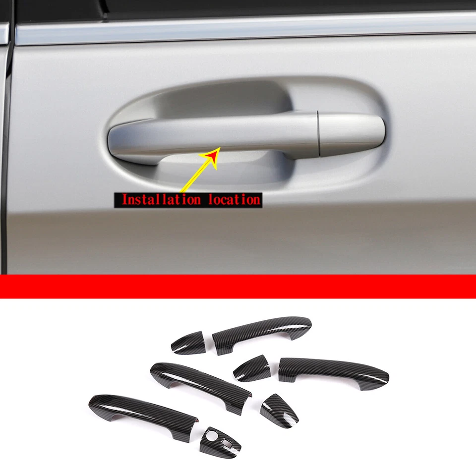 Cubierta decorativa de mango exterior ABS de 8 piezas para Mercedes-Benz Clase V 2015-2021 - Imagen 3 de 4