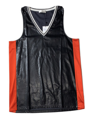 Brand New- Faith Connexion Faux Leather Basketball Jersey Mens