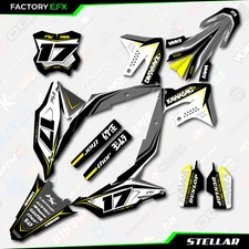 Gray Yellow Stellar Graphics Kit fits 21-24 Kawasaki KXF250 Decal Sticker KX250F