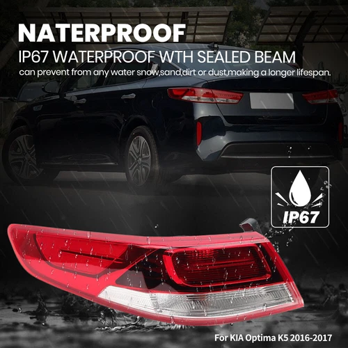 For 2016-2020 Kia Optima Outer Driver Left Side Halogen Tail Light 92401-D5000 - Picture 4 of 22