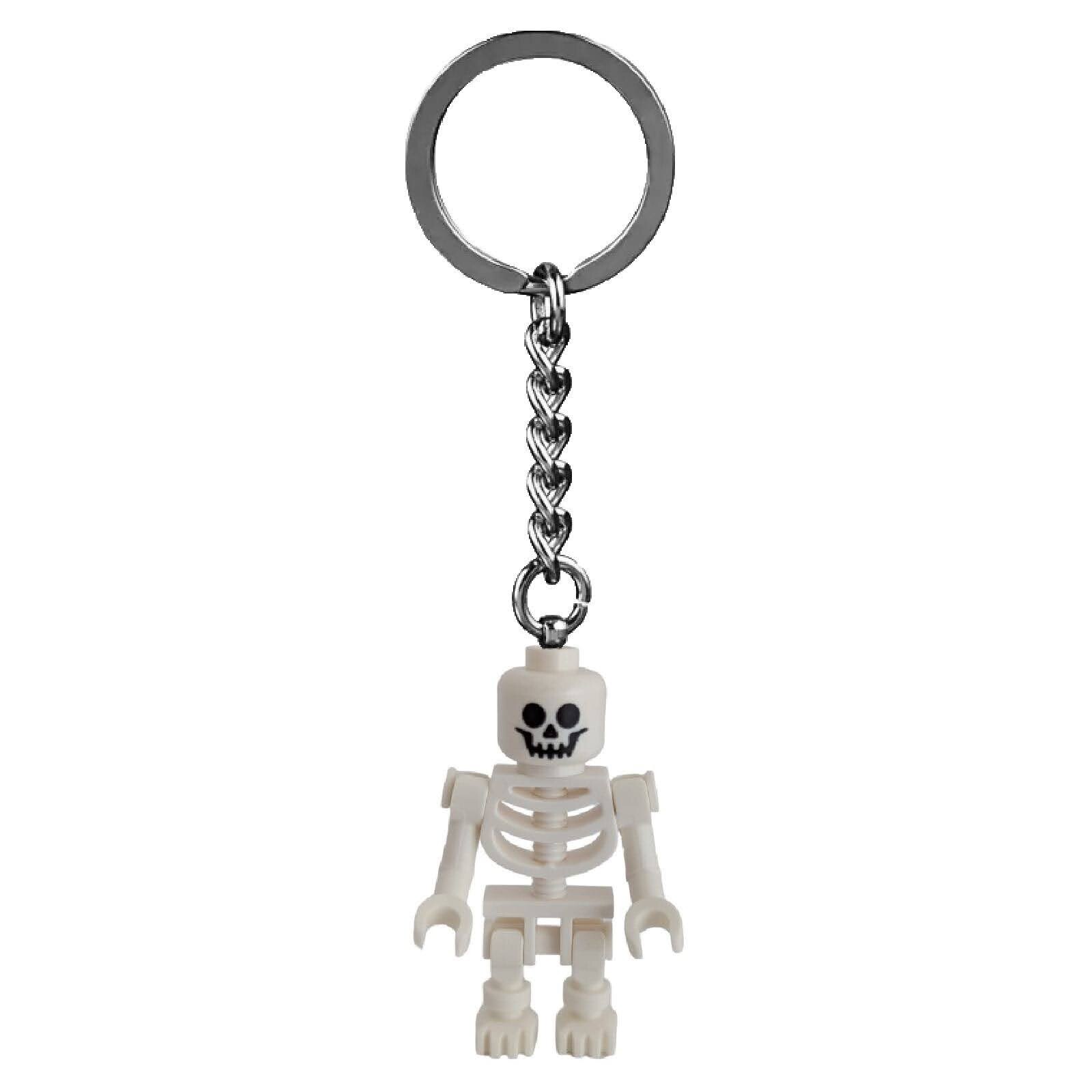Lego Skeleton Minifigure Keychain / ring- Monster Fighters Skull Goth Jewelry