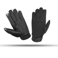 Men's Touch Screen Police Motorcycle Gloves Water Resistant Neoprene Outer Shell