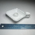 Imperial Glass Co Pressed Milk Glass Handled Candleholder Vintage