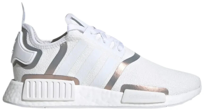 Adidas NMD_R1 White Iridescent Cloud White Core Black Womens Size 7 FV1797