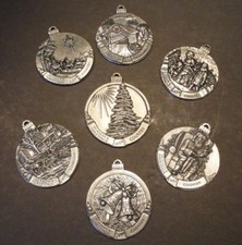 Season's Greeting's - COUNTRY - Pewter Ornaments 1994-1999 & 2006