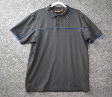 Tasso Elba Golf Performance Polo Shirt Medium Black Short Sleeve Coolmax Poly