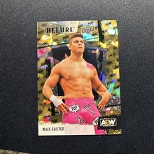 Max Caster Acclaimed Gold Logo /299 SP AEW Allure Upper Deck 2022