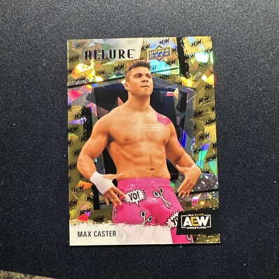 Max Caster Acclaimed Gold Logo /299 SP AEW Allure Upper Deck 2022