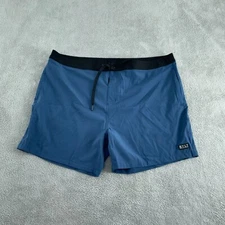 Bylt Mens Blue Swim Trunks Size 40 With Black Accents & Back Pocket 4723