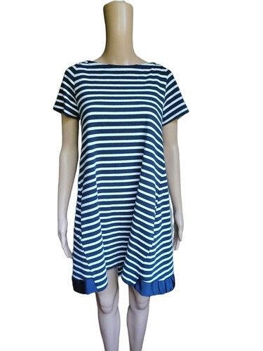 Sacai Womens Short Sleeves Aline Dress High Low Swing Pockets Knee Length Size 0