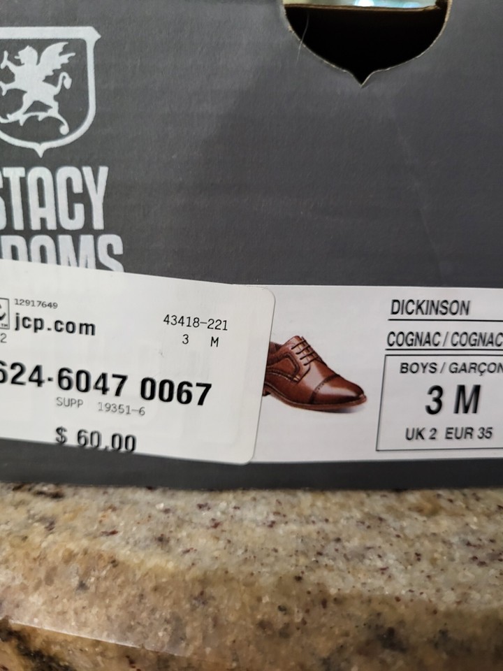 2 Pair Stacy Adams kids size 3 Dress Shoes / Brown & Black eBay