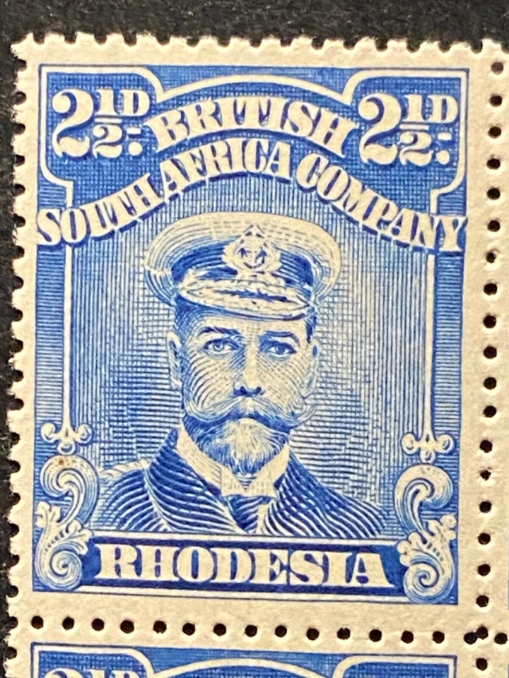 Rhodesia 1913 GV 2 1/2d Admiral SG 207 fine block of four MLH - Image 2 of 4