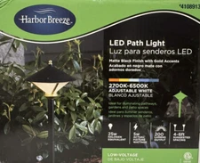 Harbor Breeze 25-Watt Adjustable White Low Voltage LED Path Light - Matte Black