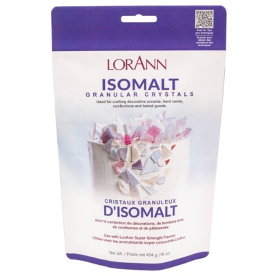 New LorAnn Isomalt Granular Crystals Melt add to Cakes Candies Cupcakes 16oz Bag