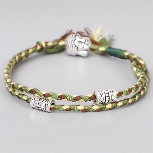 Tibetisch Buddhistisch Glücklich Gewebtes Amulett Armband Kordel Seilarmreif - Bild 6 von 13