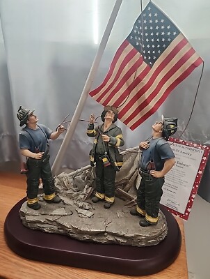RARE -  9/11 ''FREEDOM ENDURES'' L.E. SCULPTURE  GAYLORD HO 2001 ROMAN INC  NY FD 