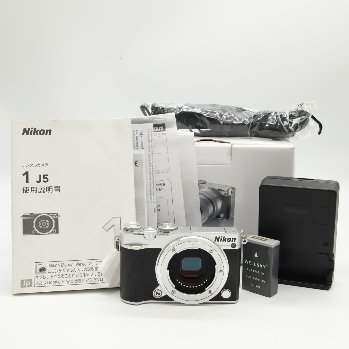 Nikon 1 J5 20.8MP Digital Camera Silver w/battery Fast Shipping