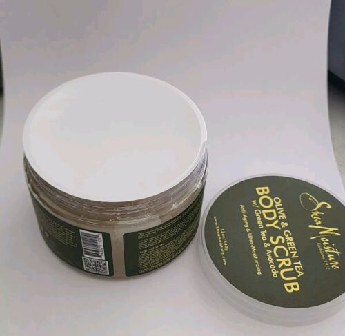 Shea Moisture Olive Green Tea Scrub Extra Moisturizing Hand Body Dry Aging Skin - Picture 3 of 5
