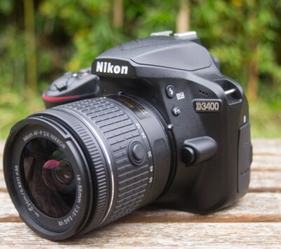 Nikon D3400 24,2MP DSLR Camera - Black (Kit with 18-55mm f/3.5-5.6  