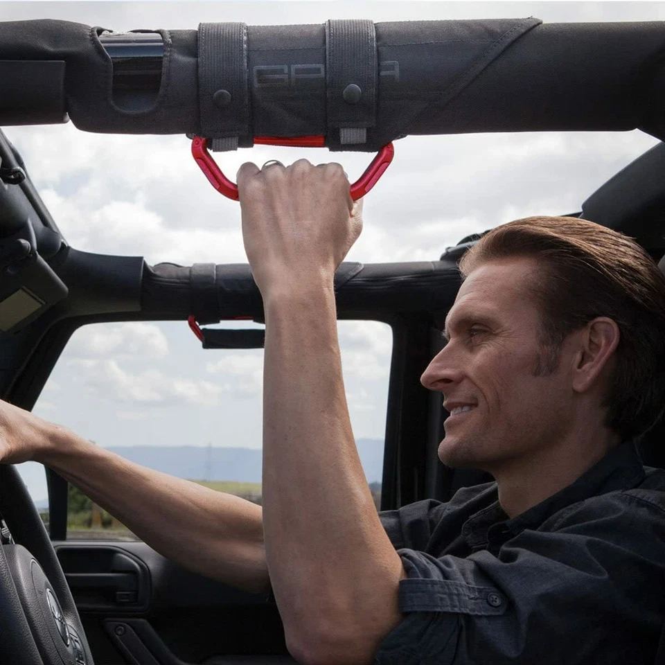 Mango de agarre GP Grip PRO Wrangler x4 ROJO (para barra antivuelco delantera y trasera) JL JT 4xe JK Foto 2 de 4