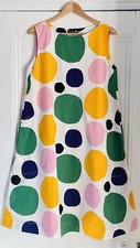 Marimekko X Uniqlo Women’s Multi & White Spotted Sleeveless Dress M UK 12 EU 40
