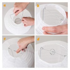 6x Weiße Heißluftballon Lampions - Papier Deko Für Hochzeit & Feiern, 30cm