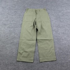 US Army Pants Mens 32 Green Herringbone Twill Military Trousers 32x30.5*