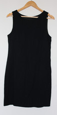 Vintage 90s Lois Snyder Dani Max Sheath Dress Black Sleeveless LBD Minimalist 10