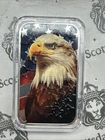 1 oz .999 Silver Bar - Bald Eagle USA Flag - Sealed Scottsdale Mint
