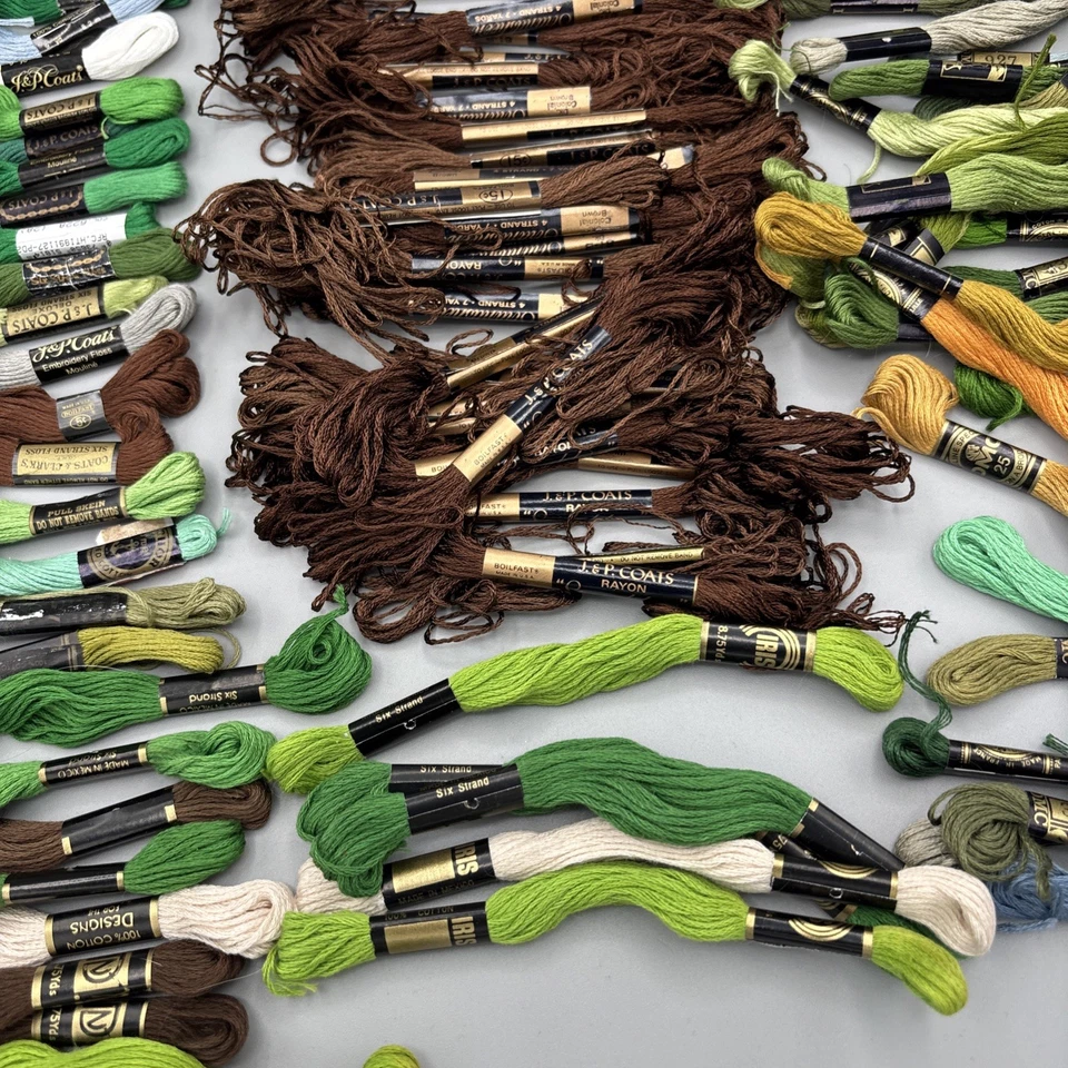 Embroidery Floss Thread Lot 110 Skeins- DMC, J & P Coats, DNI, Etc & Needles - Image 3 of 4