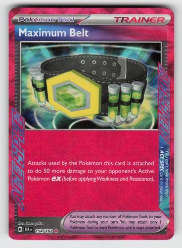 Maximum Belt 154/162 ACE SPEC Rare Temporal Forces Near Mint