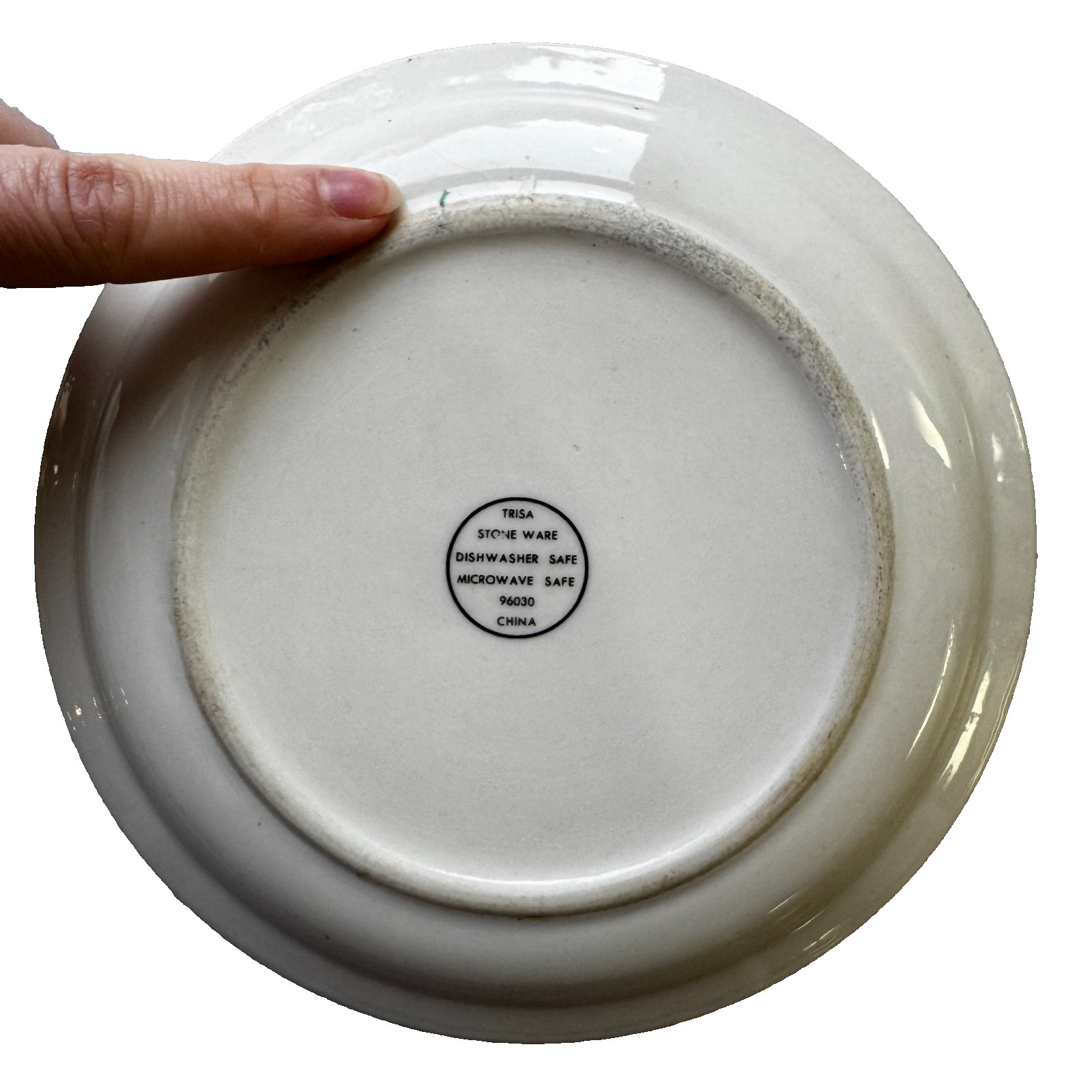 Vintage TRISA Stoneware Floral Plate & Bowl Set 6pc Basket Roses China