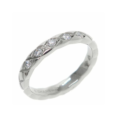 CHANEL Diamond Coco Crush 5P Small Ring size US4 EU47 Platinum PT950 Auth #0398
