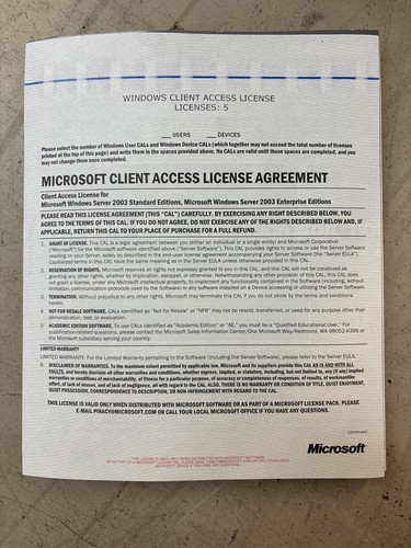 Microsoft Windows Small Business Server 2003 w' 5 cal - Afbeelding 3 van 6