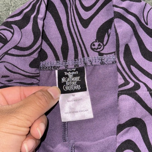 Disney Nightmare Before Christmas Pant Women's Medium Purple Black Swirly Ghost - Picture 5 of 8