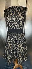 Venus Womens Dress 12 Lace Black Bodycon Party Cocktail Sexy Gothcore Witchy