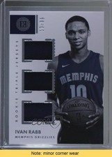 2017-18 Panini Encased Rookie Triple Jerseys 13/99 Ivan Rabb #RT-IR READ 2sq