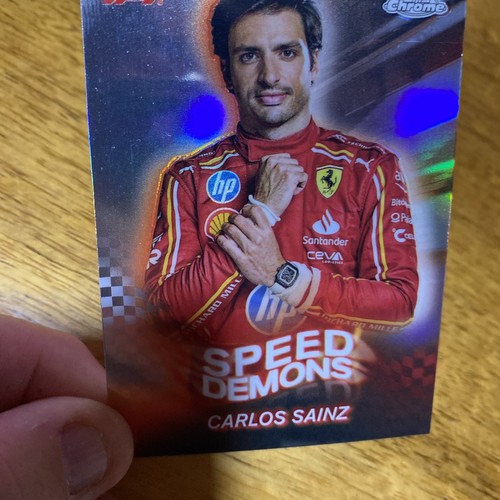 Carlos Sainz Speed Demons Topps Chrome F1 Scuderia Ferrari HP F1 Topps Chrome - Picture 3 of 5