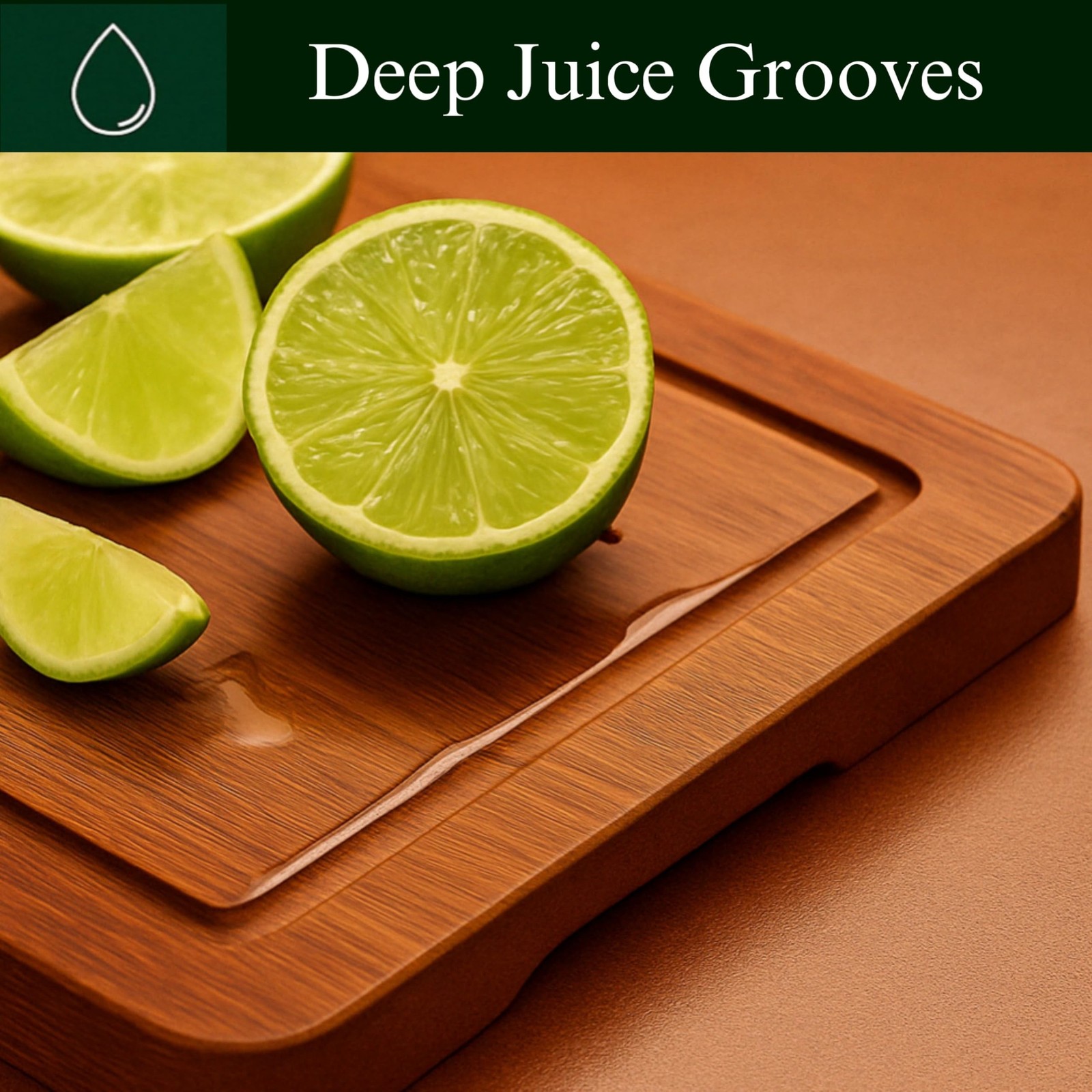 Bamboo Cutting Board Set – 3-Piece Wooden Kitchen Boards for Meal Prep & S