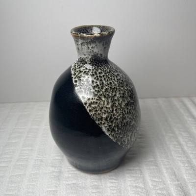 Vintage Handmade Studio Pottery Ceramic Small Bud Weed Vase, Artist Initial KB