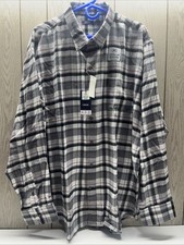 NWT Men  s IZOD Button Up Plaid Flannel Button Down Shirt XXL MSRP 60